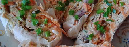 салатная закуска в лаваше. Шаг 7