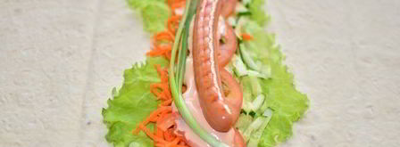 сосиска в лаваше с корейской морковкой. Шаг 6