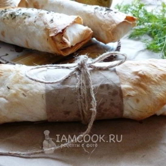 Рецепт сосиски в лаваше с сыром и огурчиком