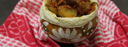 свиная вырезка с овощами в лаваше. Шаг 14