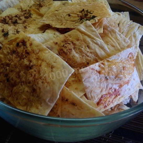 Рецепт вкусных чипсов из лаваша с чесноком