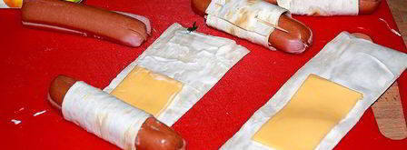 закусочные сосиски в лаваше. Шаг 2