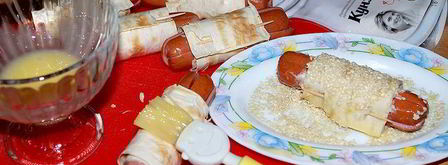 закусочные сосиски в лаваше. Шаг 3