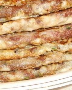 Китайские лепешки с мясным фаршем