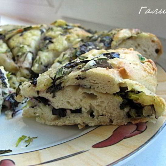 Рецепт лепешки с зеленью и моцареллой