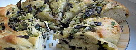 лепешка с зеленью и моцареллой. Шаг 4