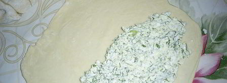 лепешки на простокваше весенние с творогом и зеленью. Шаг 3