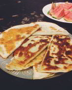 Лепешки с курицей и зеленью