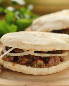 Лепешки с мясом по-китайски