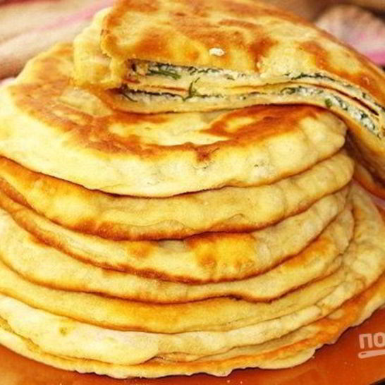 Рецепт лепешек с яйцом и луком