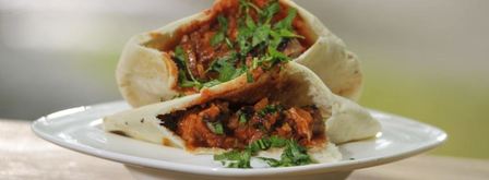 пита с индейкой и салатом. Шаг 6