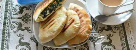 пита с сыром и шпинатом. Шаг 6