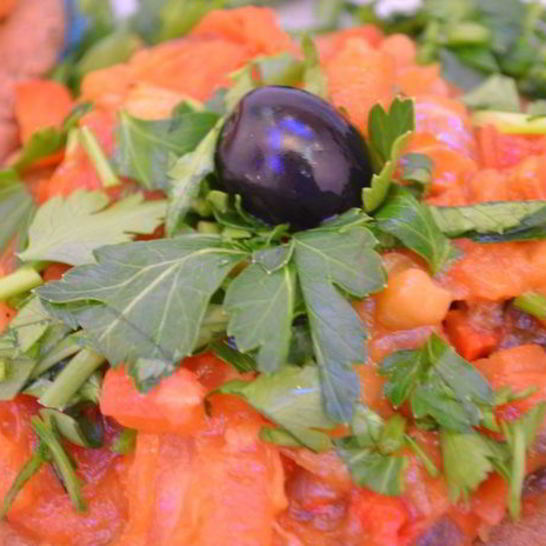 Рецепт ржаных лепешек с овощным рагу