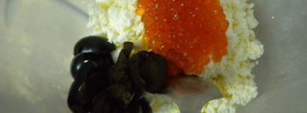 творожные лепешки с творогом и икрой. Шаг 2