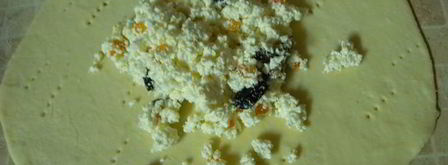 творожные лепешки с творогом и икрой. Шаг 3