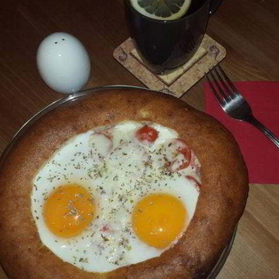 Рецепт завтрака в лепешке