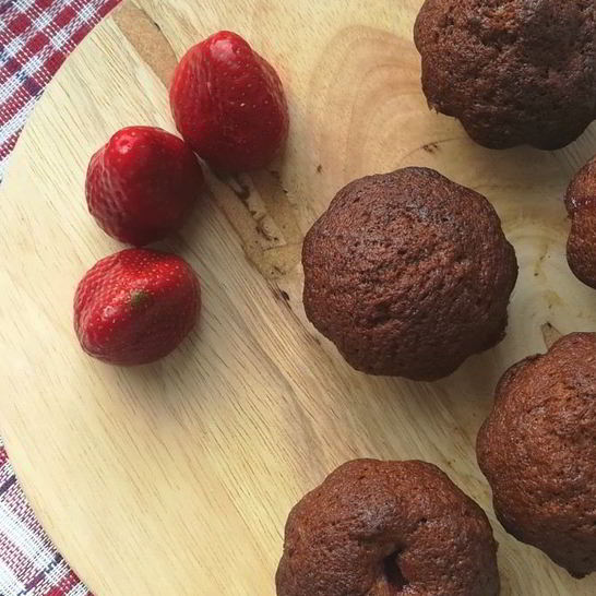 Рецепт бананова-клубничных маффины