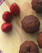 Бананово-клубничные маффины