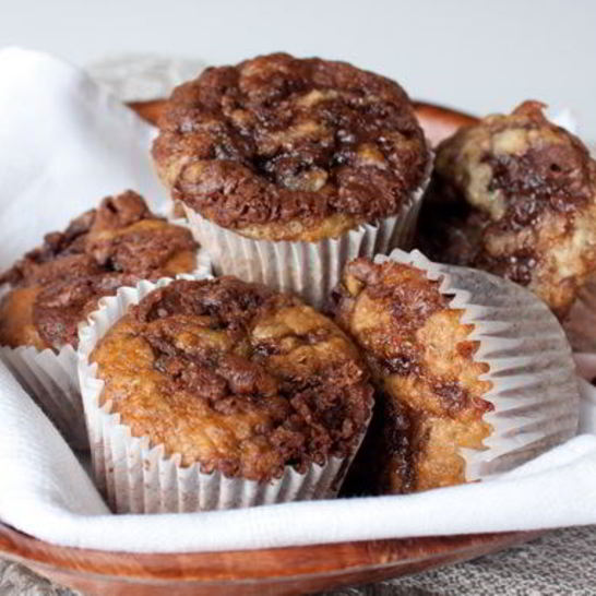 Рецепт банановых маффинов с нутеллой