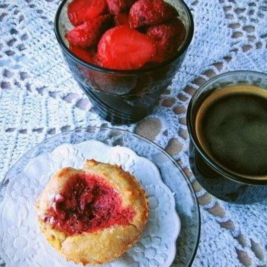 Рецепт клубничных маффинов с овсянкой