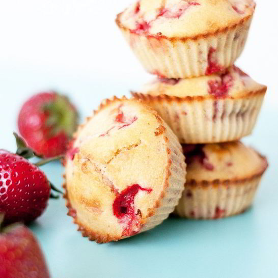 Рецепт клубничных маффинов