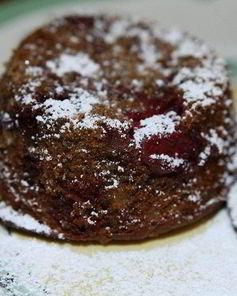 Маффины с гречневыми хлопьями и вишней