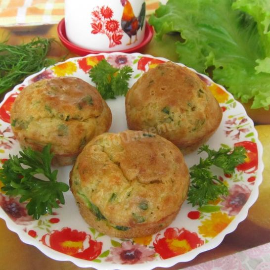 Рецепт маффинов с кабачком и сыром