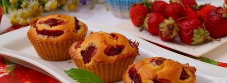 маффины с клубникой. Шаг 9