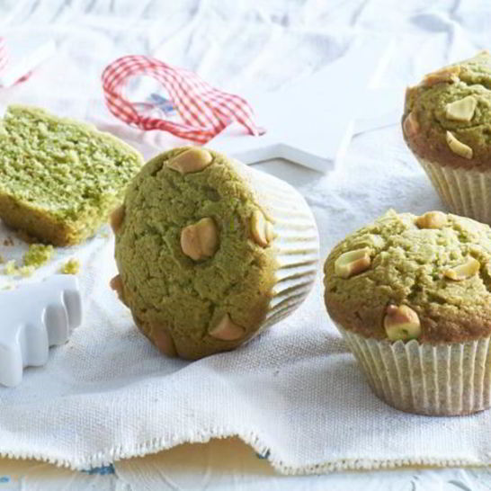 Рецепт маффинов с матча и белым шоколадом