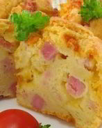 Маффины с сыром и ветчиной