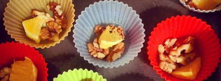 шоколадные маффины с апельсином и грецкими орехами. Шаг 7