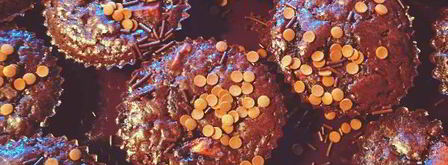 шоколадные маффины с апельсином и грецкими орехами. Шаг 9