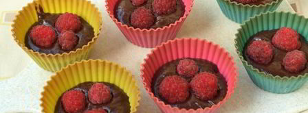 шоколадные маффины с малиной. Шаг 5