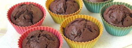 шоколадные маффины с малиной. Шаг 7