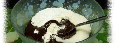 шоколадные маффины с орехами и клюквой. Шаг 3