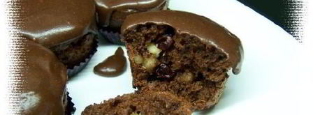 шоколадные маффины с орехами и клюквой. Шаг 8