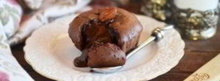 шоколадные маффины с жидкой начинкой. Шаг 7