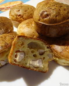 Сырные маффины с курочкой