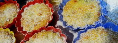 творожные маффины с кусочками банана и киви божественная нежность. Шаг 8