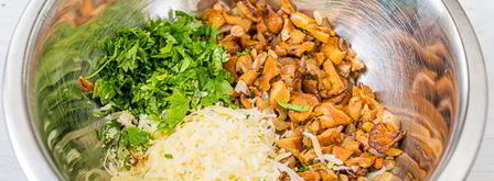 закусочные маффины с лисичками. Шаг 4