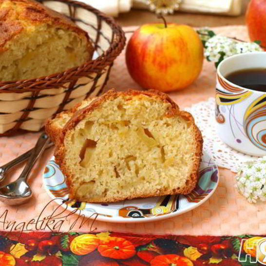 Рецепт манника на кефире с яблоками