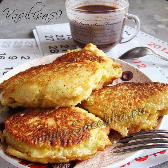 Рецепт кабачковых оладий с моцареллой