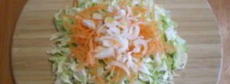 капустные оладушки на кефире. Шаг 2