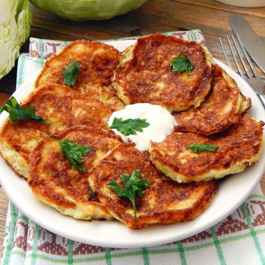 Рецепт капустных оладий из капусты