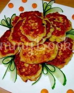 Кукурузные оладьи с курицей