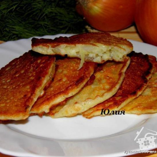 Рецепт луковых оладушек