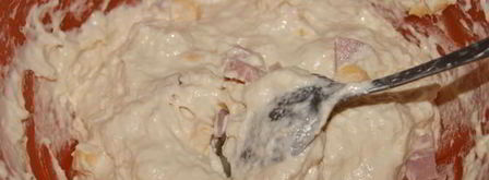 оладушки с ветчиной и сыром. Шаг 5