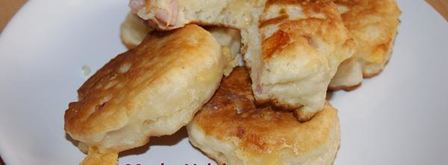 оладушки с ветчиной и сыром. Шаг 6