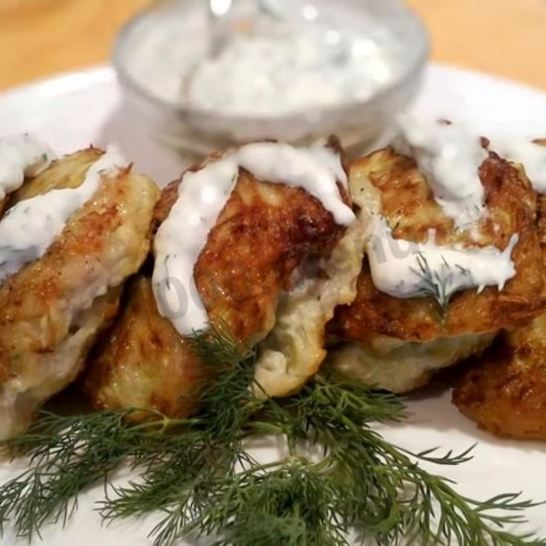 Рецепт оладий из кабачков и фарша на воде