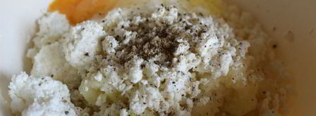 оладьи из картофельного пюре с творогом. Шаг 2